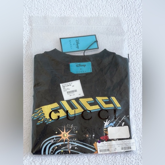 GUCCI X DISNEY DONALD DUCK Rocket Embroidered Logo Cotton Jersey T-shirt - Picture 13 of 16
